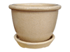 Wholesale Ceramic Pots & Planters > Pot w/ Saucer Series
Mini Pot with Saucer : Rim Glazed (Beige)