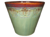 Wholesale Garden Planters, Pots & Planters > Stackable Series
Conical Pot : Stamped Design #315: (2 Tone Green)