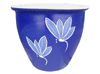 Garden Accessories, Pots & Planters > Malay Series
Flat Rim Malay Pot : Animal Art Carving: Butterfly (Imperial Blue)