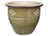 Garden Accessories, Pots & Planters > Malay Series
Flat Rim Malay Pot : Carving Art #302 (Olive Green/Khaki)