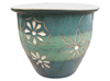 Garden Accessories, Pots & Planters > Malay Series
Flat Rim Malay Pot : Flower Carving #309 (Midnight Green)