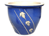 Garden Accessories, Pots & Planters > Malay Series
Flat Rim Malay Pot : Leaf Carving #303 (Imperial Blue)