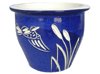 Garden Accessories, Pots & Planters > Malay Series
Flat Rim Malay Pot : Animal Art Carving: Bird (Imperial Blue)