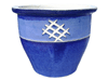 Garden Accessories, Pots & Planters > Malay Series
Flat Rim Malay Pot : Carving Art #302 (Blue/Creme)