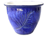 Garden Accessories, Pots & Planters > Malay Series
Flat Rim Malay Pot : Leaf Carving #306 (Imperial Blue)