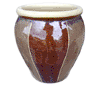 Clay Pots & Planters > Urn Series
HaiNam Urn : Design #301:<br>Rim Unglazed (Dark & Light Brown)