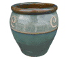 Clay Pots & Planters > Urn Series
HaiNam Urn : Design #302:<br>Rim Glazed (Imperial Green)