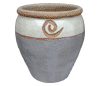 Clay Pots & Planters > Urn Series
HaiNam Urn : Design #302:<br>Rim Unglazed (Grey & Yellow)