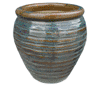 Clay Pots & Planters > Urn Series
HaiNam Urn : Design #304:<br>Rim Glazed (Green/Brown)