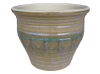 Plant Container, Pots & Planters > Malay Series
Malay Aztec Pot : Stamped Design #302:<br>Rim Unglazed (Honey/Green)