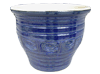 Plant Container, Pots & Planters > Malay Series
Malay Aztec Pot : Stamped Design #308:<br>Rim Unglazed (Imperial Blue)