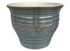 Plant Container, Pots & Planters > Malay Series
Malay Aztec Pot : Stamped Design #302:<br>Rim Unglazed (Imperial Green)