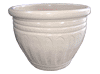 Frost Proof Pots & Planters > Malay Series
Round Rim Malay Pot : Special Art Design: Scalloped (Off White)