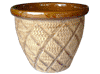 Frost Proof Pots & Planters > Malay Series
Round Rim Malay Pot : Carving Art #108 (Light Brown)