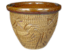 Frost Proof Pots & Planters > Malay Series
Round Rim Malay Pot : Carving Art #114 (Light Brown)