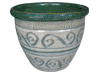 Frost Proof Pots & Planters > Malay Series
Round Rim Malay Pot : Carving Art #110 (Light Green)