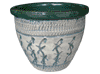 Frost Proof Pots & Planters > Malay Series
Round Rim Malay Pot : Carving Art #111 (Light Green)