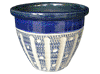 Frost Proof Pots & Planters > Malay Series
Round Rim Malay Pot : Carving Art #112 (Imperial Blue)