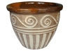 Frost Proof Pots & Planters > Malay Series
Round Rim Malay Pot : Carving Art #116 (Light Brown)