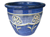 Frost Proof Pots & Planters > Malay Series
Round Rim Malay Pot : Flower Carving #114 (Imperial Blue)