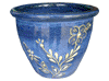 Frost Proof Pots & Planters > Malay Series
Round Rim Malay Pot : Flower Carving #115 (Imperial Blue)