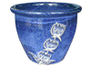 Frost Proof Pots & Planters > Malay Series
Round Rim Malay Pot : Flower Carving #116 (Imperial Blue)