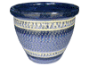 Frost Proof Pots & Planters > Malay Series
Round Rim Malay Pot : Carving Art #117 (Imperial Blue)