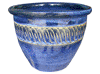 Frost Proof Pots & Planters > Malay Series
Round Rim Malay Pot : Carving Art #118 (Imperial Blue)