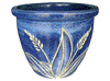 Frost Proof Pots & Planters > Malay Series
Round Rim Malay Pot : Leaf Carving #110 (Imperial Blue)