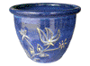 Frost Proof Pots & Planters > Malay Series
Round Rim Malay Pot : Flower Carving #119 (Imperial Blue)