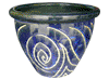 Frost Proof Pots & Planters > Malay Series
Round Rim Malay Pot : Carving Art #124 (Imperial Blue)