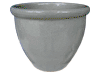 Frost Proof Pots & Planters > Malay Series
Round Rim Malay Pot : Plain Color:<br>Rim Glazed (Grey)