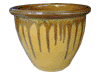 Frost Proof Pots & Planters > Malay Series
Round Rim Malay Pot : Plain Color (Waterfall on Mustard Yellow)