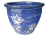 Frost Proof Pots & Planters > Malay Series
Round Rim Malay Pot : Flower Carving #124 (Imperial Blue)