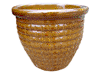 Frost Proof Pots & Planters > Malay Series
Round Rim Malay Pot : Special Art Design: Squares I (Running Brown)