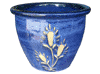 Frost Proof Pots & Planters > Malay Series
Round Rim Malay Pot : Flower Carving #126 (Imperial Blue)