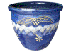 Frost Proof Pots & Planters > Malay Series
Round Rim Malay Pot : Leaf Carving #116 (Imperial Blue)