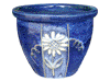 Frost Proof Pots & Planters > Malay Series
Round Rim Malay Pot : Flower Carving #131 (Imperial Blue)