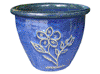 Frost Proof Pots & Planters > Malay Series
Round Rim Malay Pot : Flower Carving #140 (Imperial Blue)