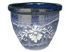 Frost Proof Pots & Planters > Malay Series
Round Rim Malay Pot : Carving Art #136 (Dark Blue/White)