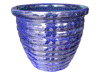 Frost Proof Pots & Planters > Malay Series
Round Rim Malay Pot : Special Art Design: Ribbed (Imperial Blue)