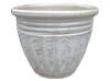 Frost Proof Pots & Planters > Malay Series
Round Rim Malay Pot : Special Art Design: Scalloped (Dimple White)