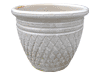 Frost Proof Pots & Planters > Malay Series
Round Rim Malay Pot : Special Art Design: Pineapple (Dimple White)