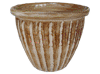 Frost Proof Pots & Planters > Malay Series
Round Rim Malay Pot : Special Art Design: Vertical Grooves (Running Brown)