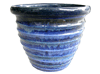 Frost Proof Pots & Planters > Malay Series
Round Rim Malay Pot : Special Art Design: Ribbed (Falling Blue)