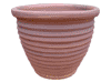 Frost Proof Pots & Planters > Malay Series
Round Rim Malay Pot : Special Art Design: Ribbed (Matte Reddish)