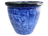 Frost Proof Pots & Planters > Malay Series
Round Rim Malay Pot : Special Art Design: Squares II (Falling Blue)