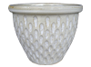 Frost Proof Pots & Planters > Malay Series
Round Rim Malay Pot : Special Art Design: Rain Drops (Dimple White)