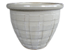 Frost Proof Pots & Planters > Malay Series
Round Rim Malay Pot : Special Art Design: Squares II (Dimple White)