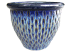 Frost Proof Pots & Planters > Malay Series
Round Rim Malay Pot : Special Art Design: Rain Drops (Blossom Blue)